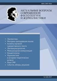 Aktual'nye voprosy sovremennoj filologii i zhurnalistiki
